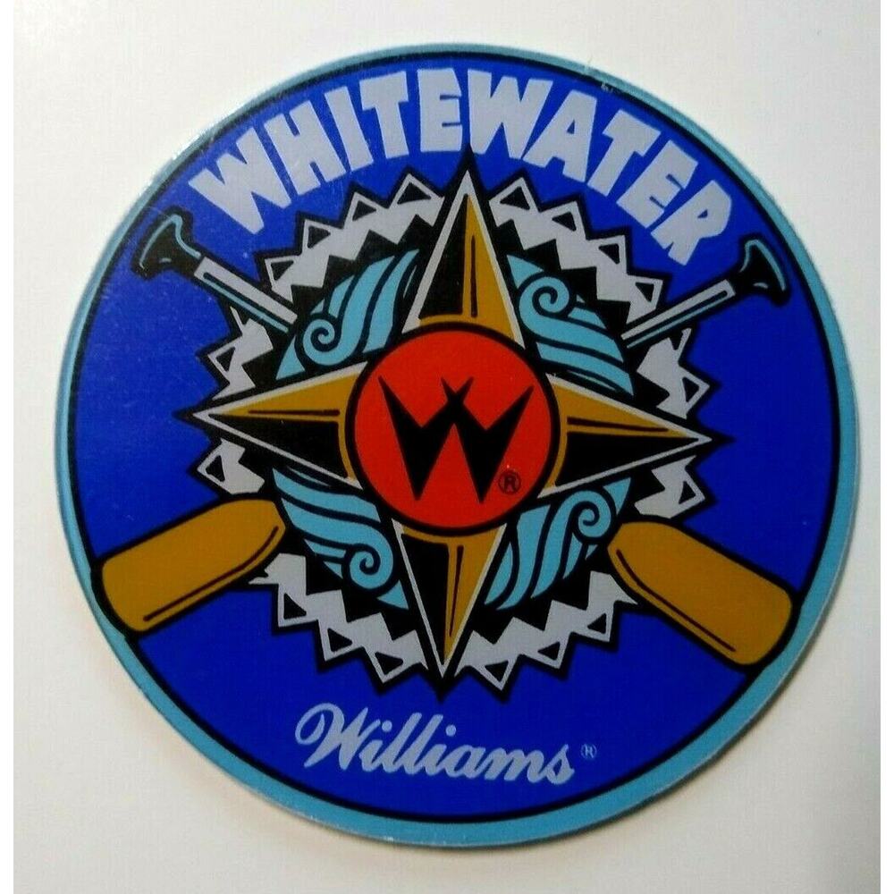 Whitewater Pinball Machine Original NOS Plastic Promo Game Coaster Compass 1993